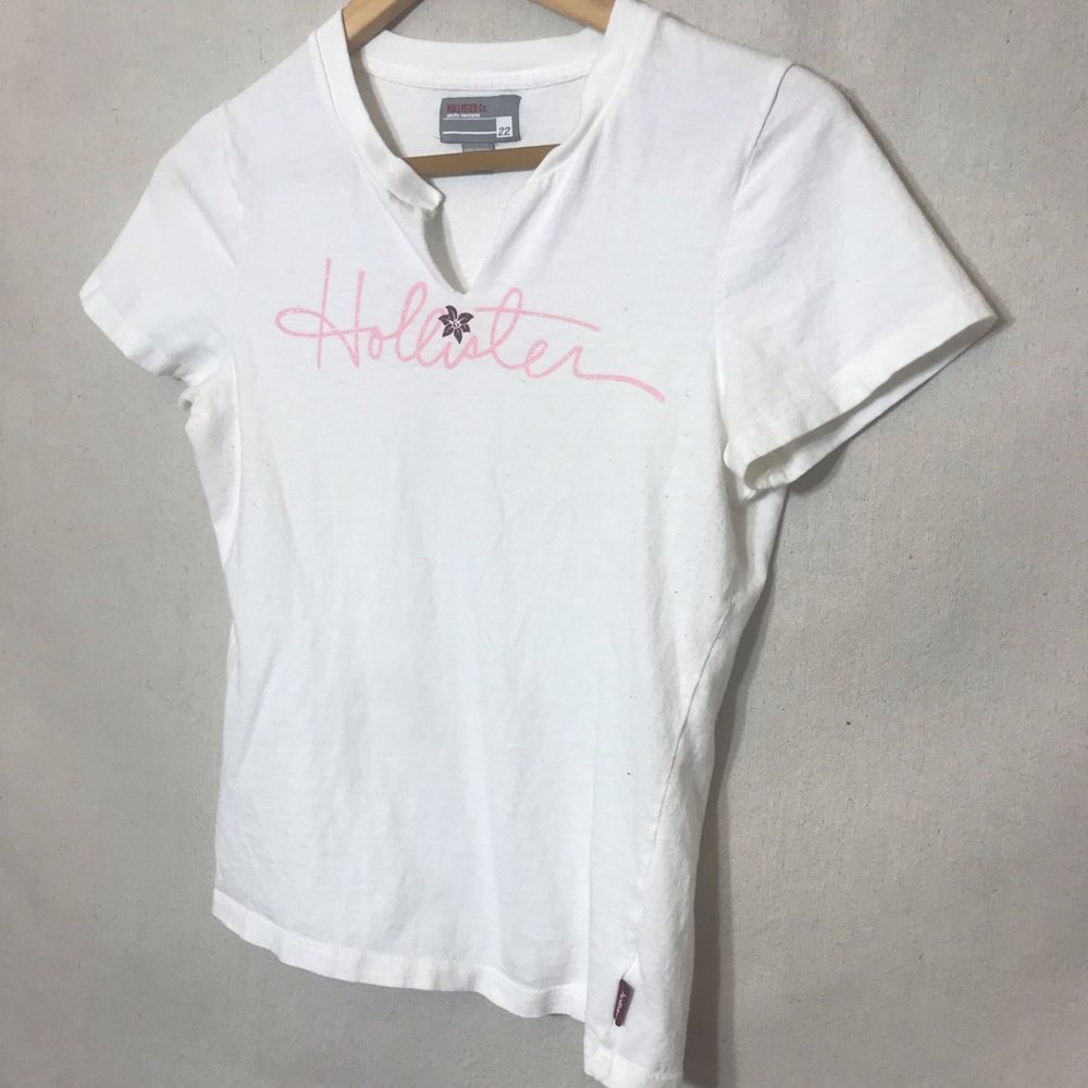 Hollister glitter logo tee